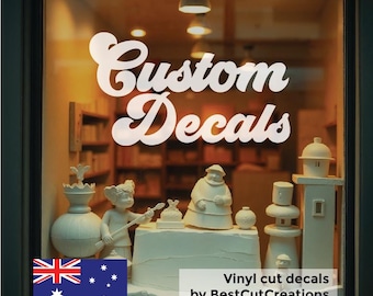 Custom Vinyl Decal, Weddings, car decals car windows, shop windows, doors, Mirror, truck, business stickers