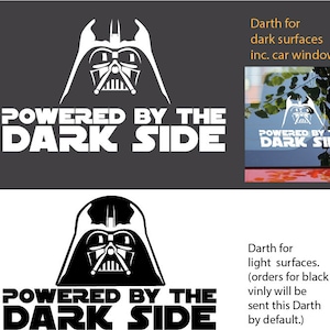 Desarrollado por el lado oscuro Darth Vader calcomanía vinilo corte coche, computadora portátil