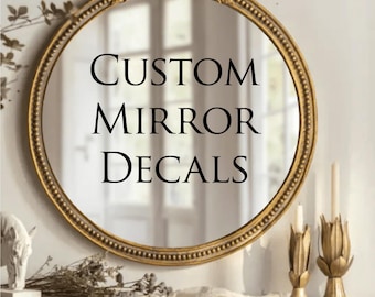 Custom Mirror decal, wedding, personalised quote, selfie tag us, Ladies room mirror