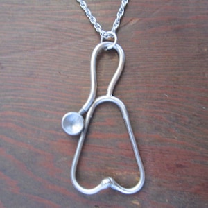 Sterling Silver Medical STETHOSCOPE PENDANT