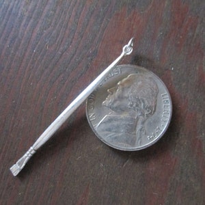 Sterling Silver PAINT BRUSH Artist Charm / Pendant... Hand Crafted