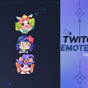 Neeko Trio Twitch Emote / StarGuardian / Bewitching / Cute / Halloween / SpookySeason / Streamer / YouTube / Discord / League Of Legends