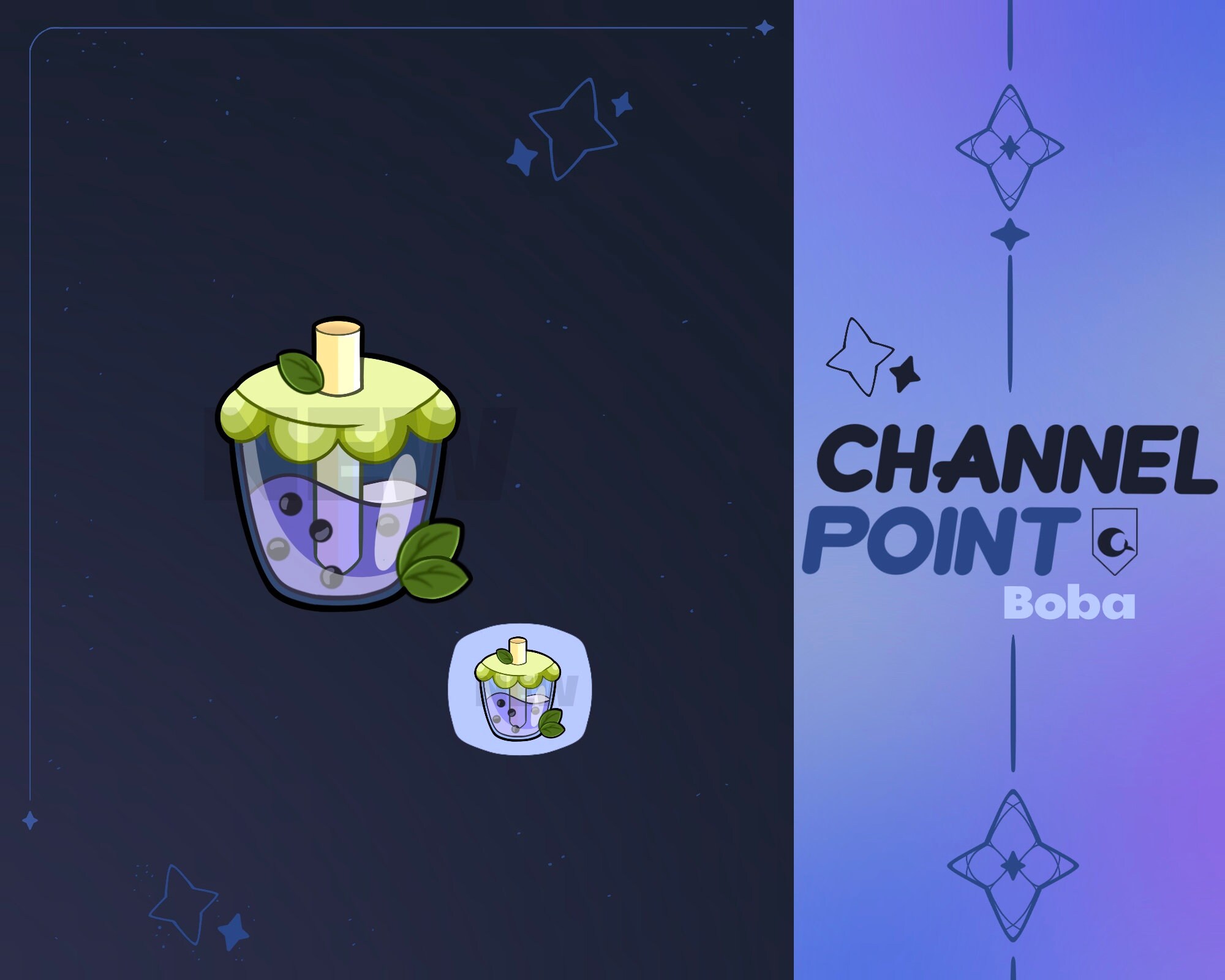 Süßer japanischer Boba Twitch Channel Point / Twitch Emote / Boba / Dango / Tee / Mochi / Matcha / Twitch / Streamer / YouTube / Discord