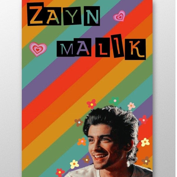 Zayn Malik Inspired Laminated Posters, 8 by 11 inches , 2 designs.