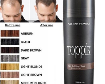 4pcs x Toppik Dark Brown Black Medium Brown27.5g Hair Building Thickening Fiber