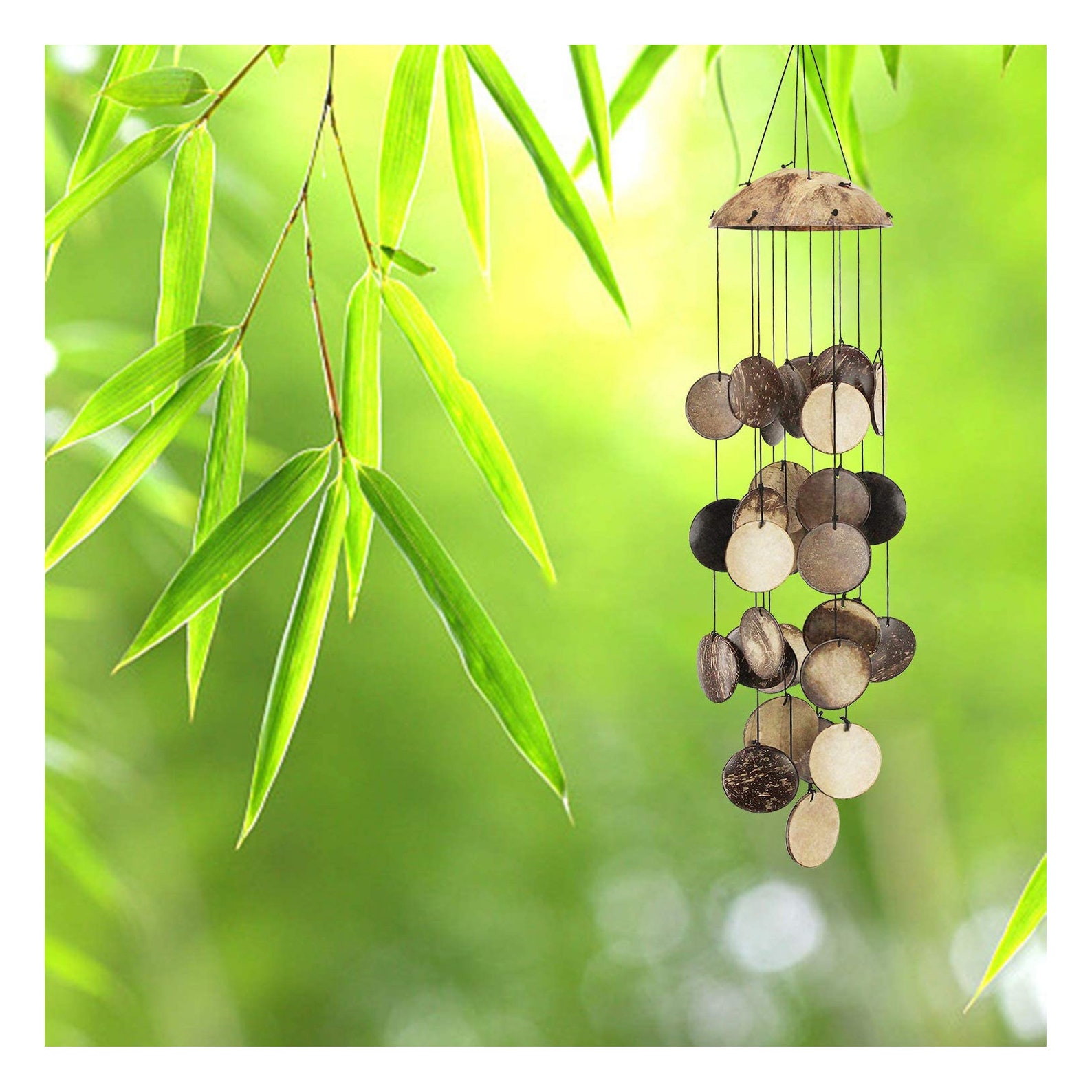 Coconut Shell Natural Wind Chime Chimes Windchime Windchimes Etsy