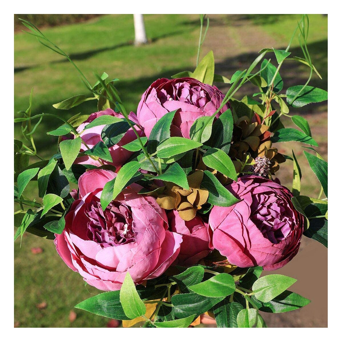 Silk Artificial Peony Flowers Flower Bouquet Arrangement Etsy