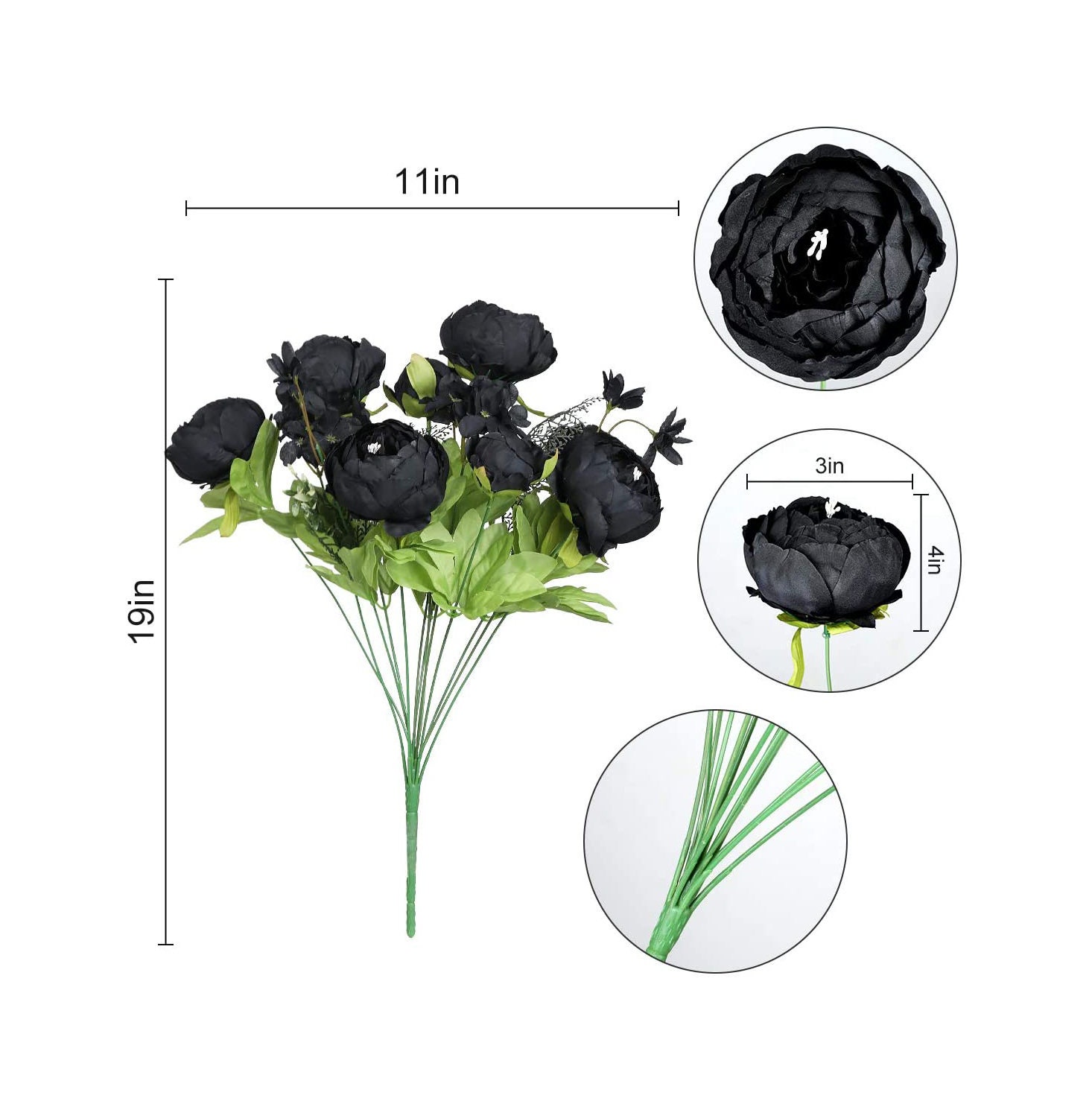 Silk Artificial Peony Flowers Flower Bouquet Arrangement Etsy