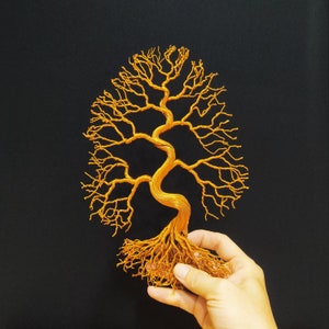 FREE SHIPPING - Art Wire Bonsai Tree Sculpture For Wall Decor