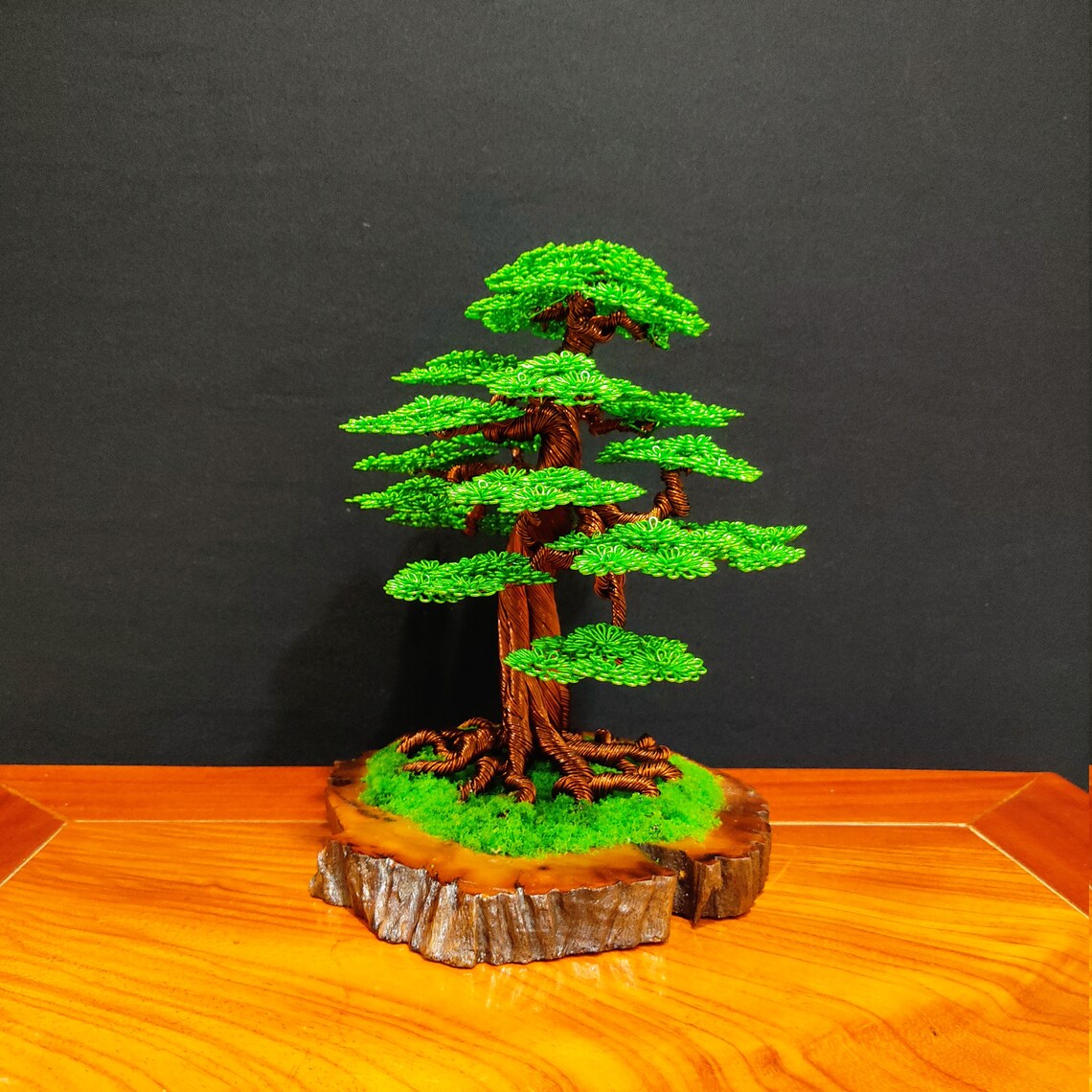 Big Size Art Wire Bonsai Tree Sculpture With A Pleasant Etsy
