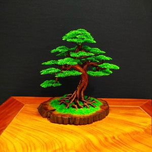 Art Wire Bonsai Tree Sculpture With A Pleasant Smell Off Wood Base