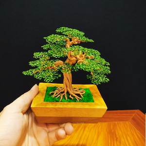 Art Copper Wire Bonsai Tree Sculpture Pots Have A Pleasant Aroma Of Sassafras Wood Essential Oil