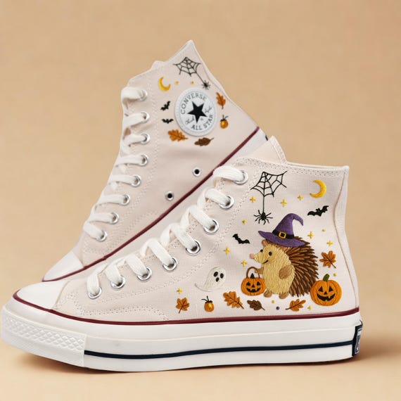 コンバース　Halloween Halloween Converse Pumps, Custom Halloween Shoes, Hightop