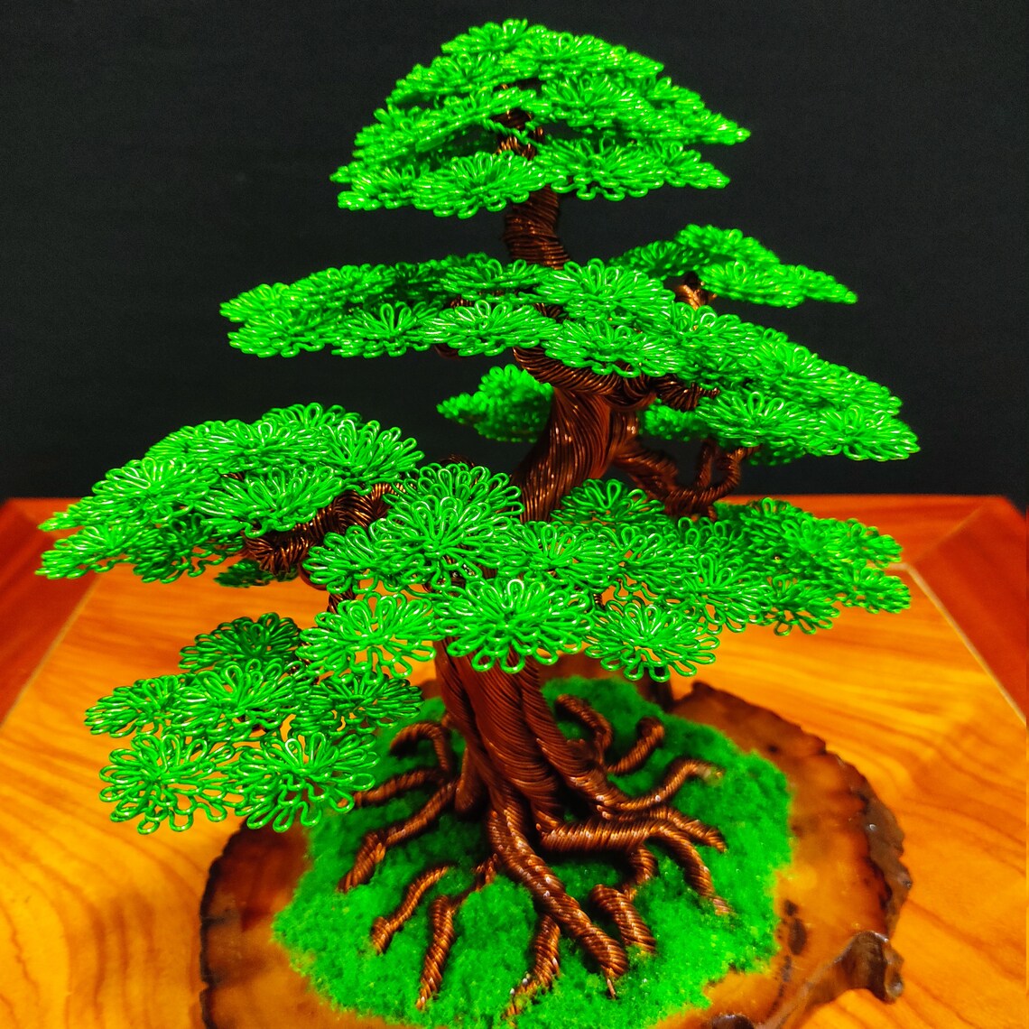 Art Wire Bonsai Tree Sculpture With A Pleasant Smell off Wood Etsy
