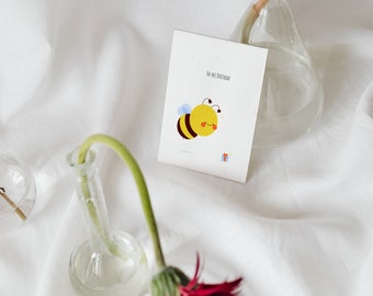 Ha-BEE Birthday – Personalized Bee Greeting Card, Birthday Card, Bee Card, Punny Greeting Card, Gift for Friends/ Him/ Her