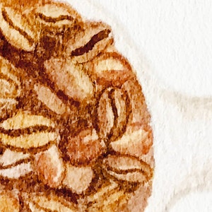 May include: Close-up of a brown and tan patterned fabric with a textured surface.