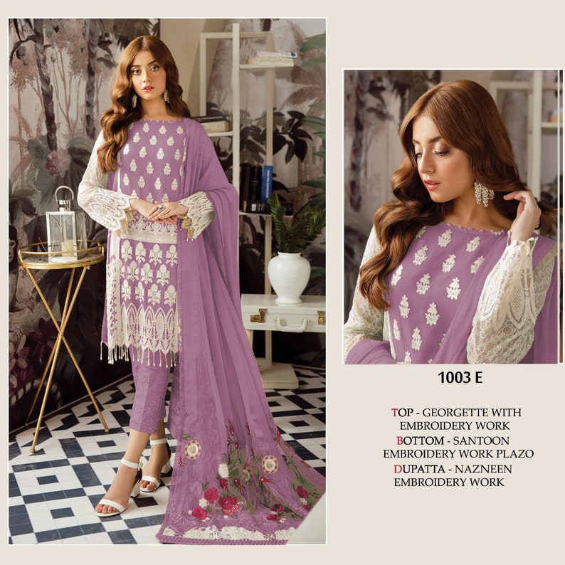 Readymade Indian Dress Pakistani Salwar Kameez Georgette - Etsy