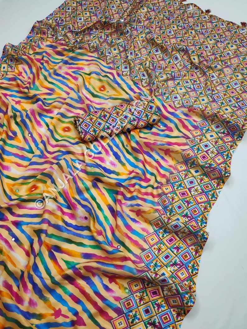 Jute Cotton Saree,Digital Printed Saree with unstitched Contrast blouse,Cotton Saree,Handloom Saree