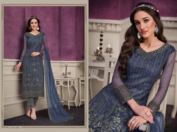 Blue Color Fine Lawn Cotton Digital Print Function Wear Salwar Suit – Rakhi  Fashion Pvt Ltd