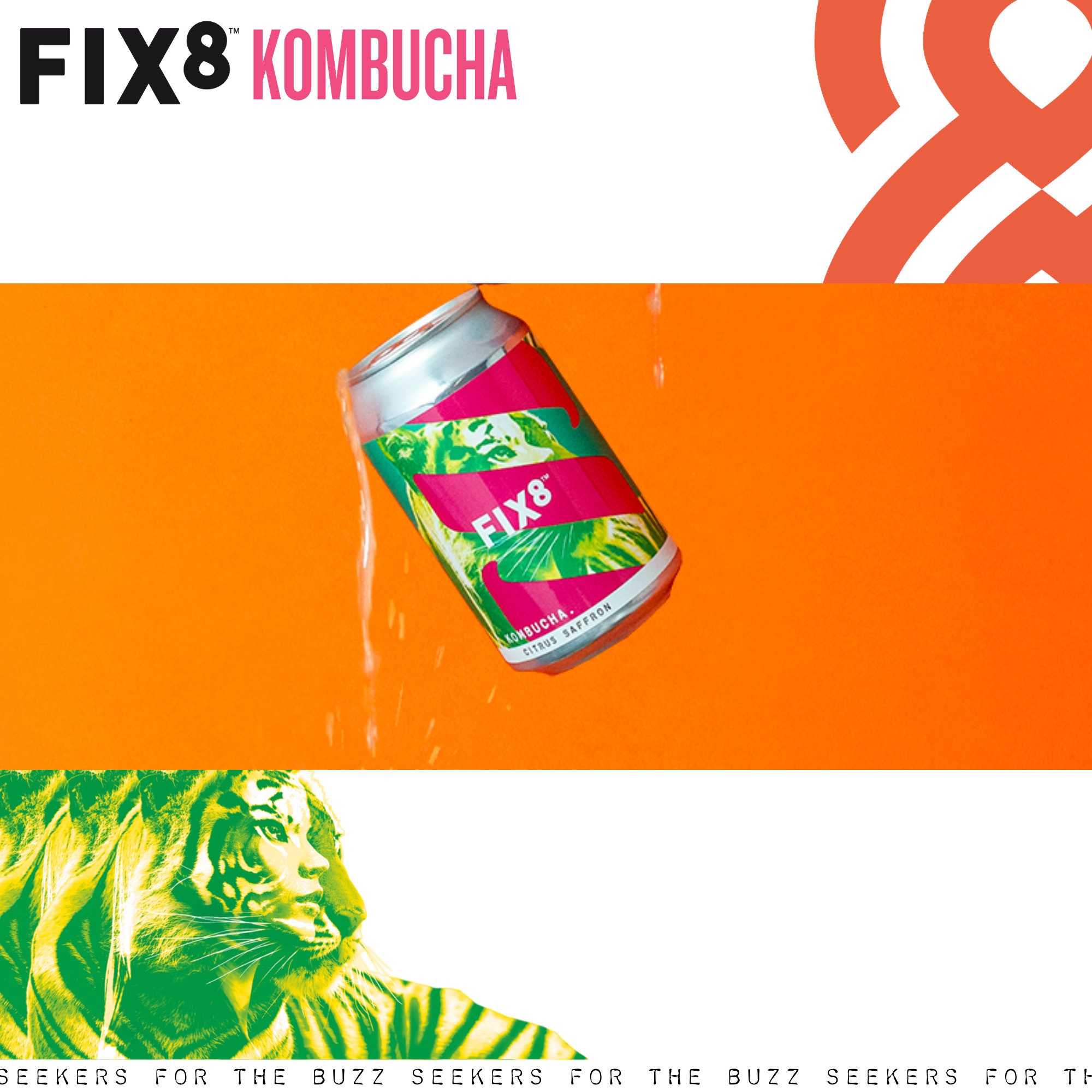 KOMBUCHA Fix8 Citrus Saffron Kombucha 12 x 330ml latas Etsy España