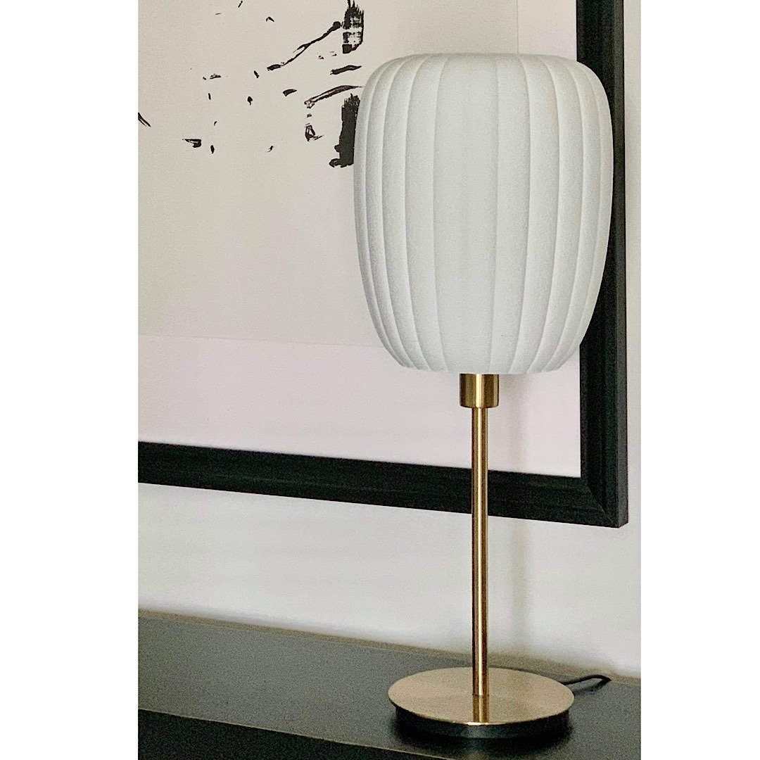 Modern 3D lamp FUZZY decor white modern table lamp Etsy