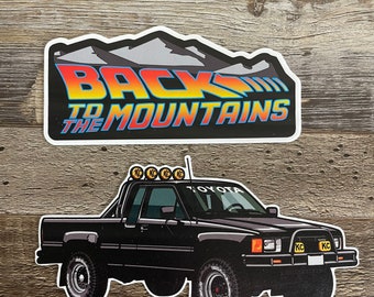 Marty Yota truck and back to mountain decal set of two