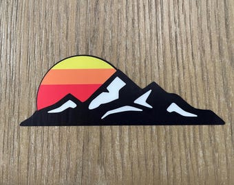 Mountain Sunset Toyota Decal: Retro Colors, 4Runner, Tacoma, Tundra