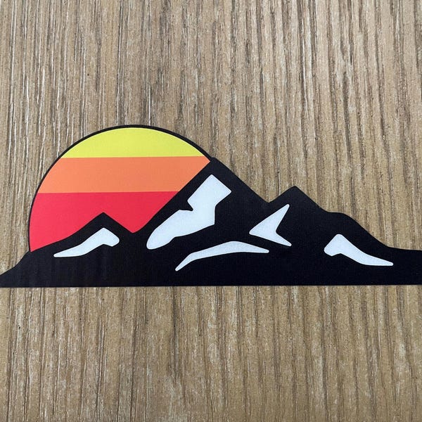 Mountain Sunset Toyota Decal: Retro Colors, 4Runner, Tacoma, Tundra