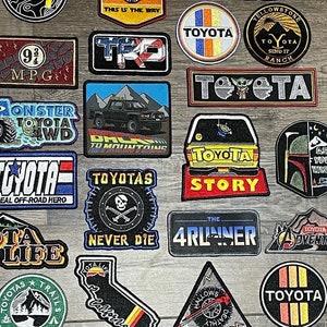 Toyota patch embroidered with hook backing - Vehicle Headliner patch - choose your favorite