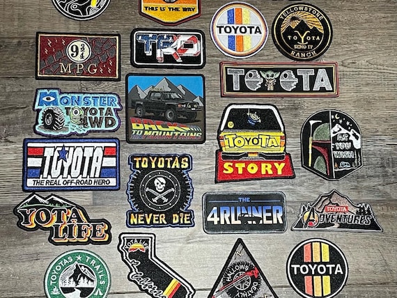 Toyota patch embroidered with hook backing - Vehicle Headliner patch -  choose your favorite