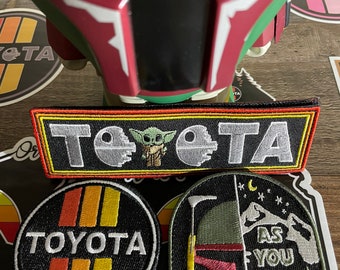 Toyota Retro Embroidered Patch Bundle: Hook Backing