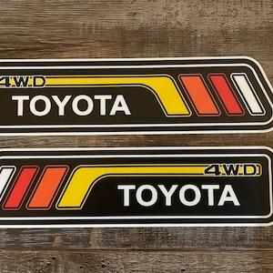 Toyota retro stripes set of 2 decals various styles for 4Runner tundra Tacoma rav4 fj cruiser Land Cruiser