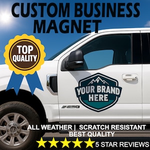 Custom Car Magnet: Personalized Vehicle Magnetic Sign, Weatherproof