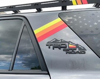 Toyota 4runner Fifth Gen only pillar retro stripes magnet graphic set of 2