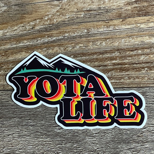 Yota life Toyota retro colors sticker decal for 4runner, Tacoma, Tundra, Land Cruiser, FJ Cruiser