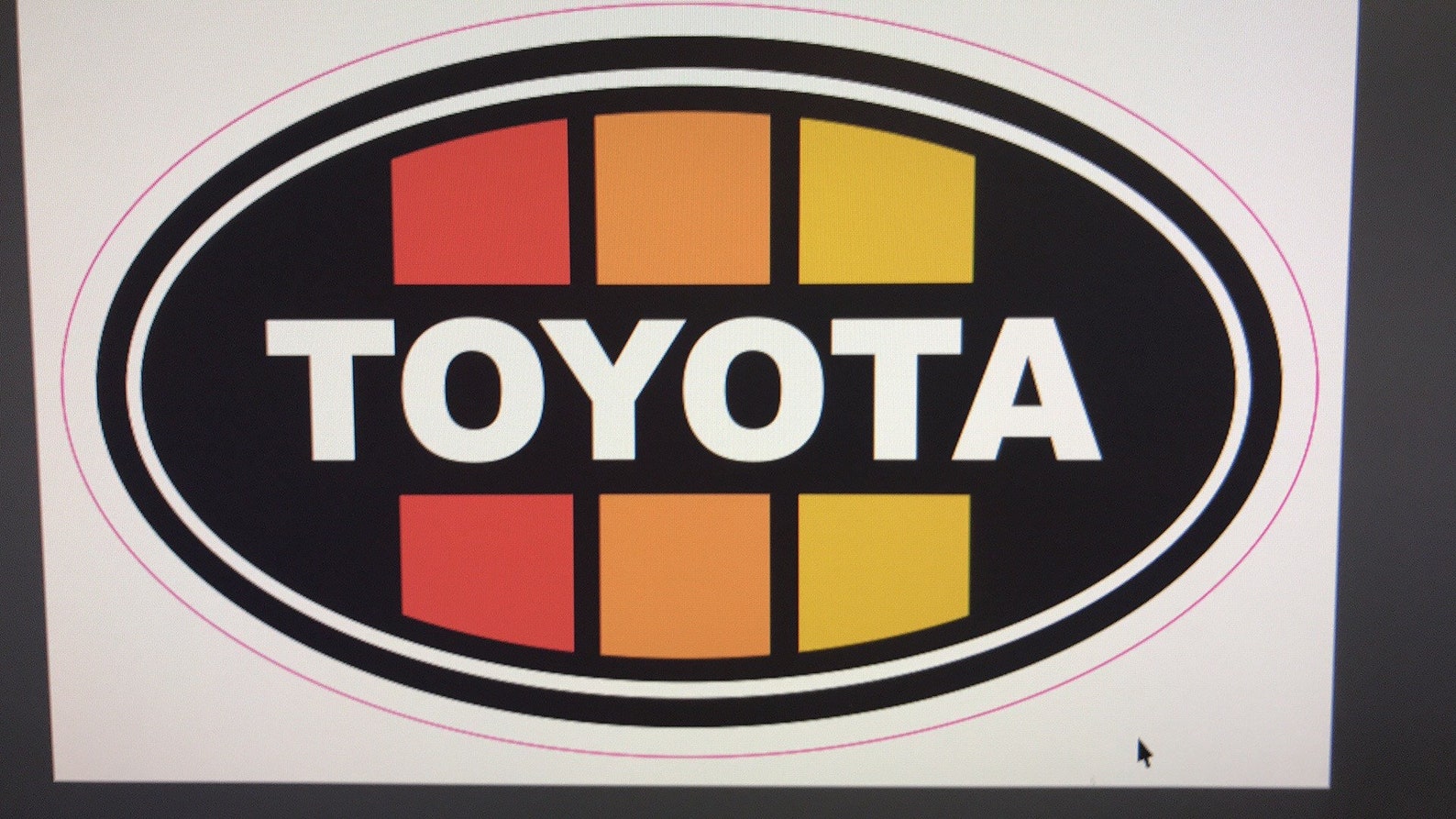 Toyota retro oval sticker decal Etsy