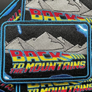 Embroidered headliner patch 4x4 Off-road truck toyota patch back to mountains theme