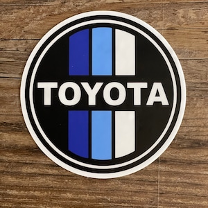 4” retro blue Toyota decal for 4runner, Tacoma, Tundra, Land Cruiser, FJ Cruiser