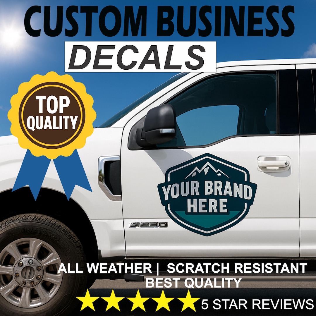 Custom Car Decals: Personalized Weatherproof Vehicle Vinyl Sign - Set ...