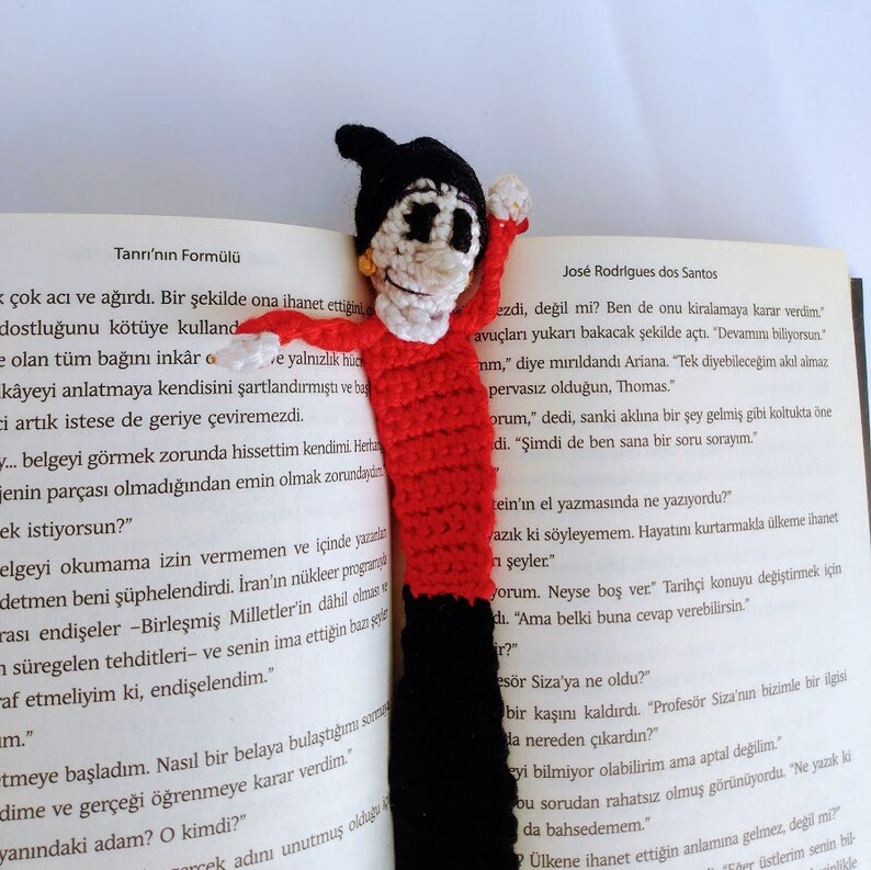 Crochet Popeye and Olive oyl Bookmark Knitted Amigurumi Popeye Best gift for book lovers
