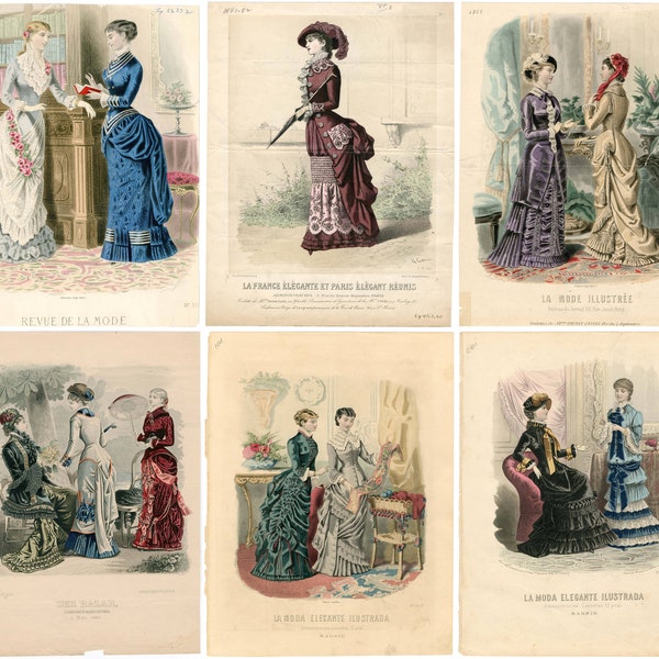 Vintage Ladies fashion galleries 1880 to 1899. 200 + images of 19th century European Women's fashion, Jpgs,