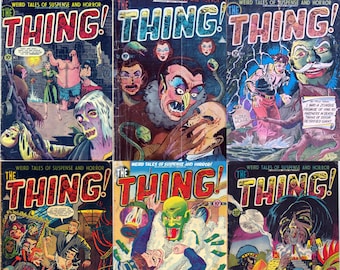 The Thing - 1950s Vintage Horror Comic collection, 17 Issues. Weird tales of fantasy and horror. PDFs