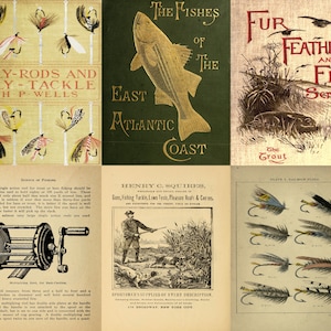 Vintage fishing ebooks collection. flymaking, trout fishing, sea fishing, rod making, angling, salmon fishing, fly fishing, 80 PDFs