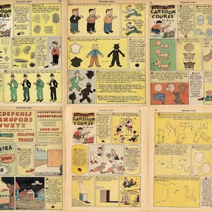 1950s Vintage Cartoon Drawing Course: Comic Art Guide (PDF)