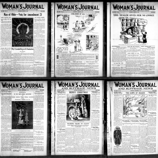 The Woman's Journal and Suffrage News 1912 Collection. All 52 weekly issues, Womens  suffragists, suffragettes, woman activists, pdf format