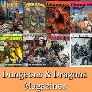 900 + Vintage Dungeons & Dragons Magazines - Ares, Inferno, Polyhedron, Space gamer, Dragon, Dungeon,  - PDF format.