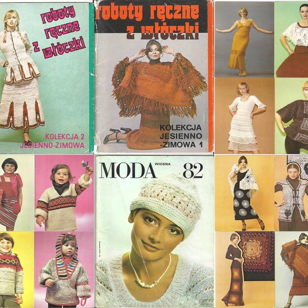 760 + Pages from vintage 1970s, 1980s Polish Fashion Magazines - Sezam Wiosna, moda wiosna, Sezam Lato, Sezam Zima