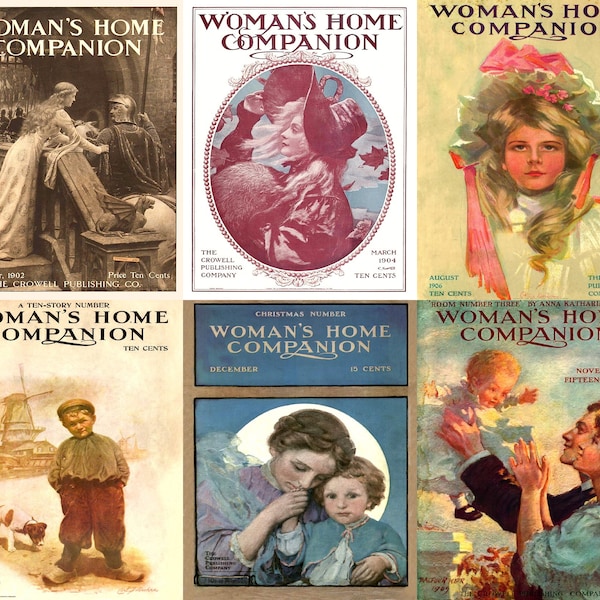 Woman's Home Companion Magazine Covers 1898 to 1945. 215 Magazine covers from the vintage womans magazine. Jpg format.