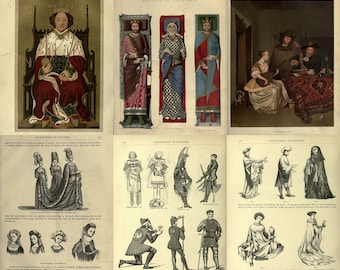 La moda antica - Ciclopedia del costume o dizionario dell'abito - Storia illustrata del costume europeo Volumi I/II. PDF dell'e-book