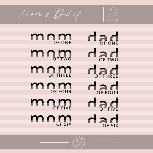 Mom and Dad of Plotter File Mother's Day Favorite Mom Gift SVG DXF PNG Plotting Mother's Day Gift Mother Mommy Flowers Gift Dad Father's Day